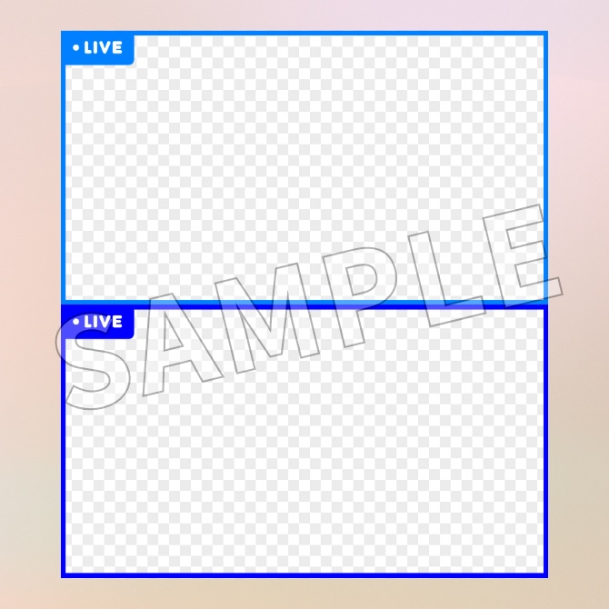 【フリー素材】ライブ配信サムネイル用フレーム素材
