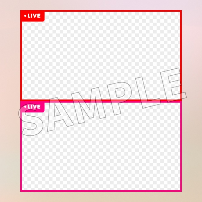 【フリー素材】ライブ配信サムネイル用フレーム素材