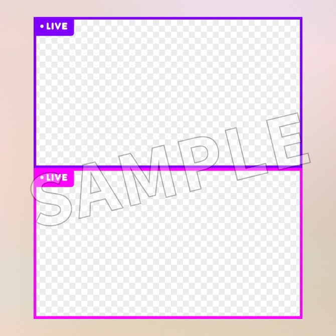 【フリー素材】ライブ配信サムネイル用フレーム素材