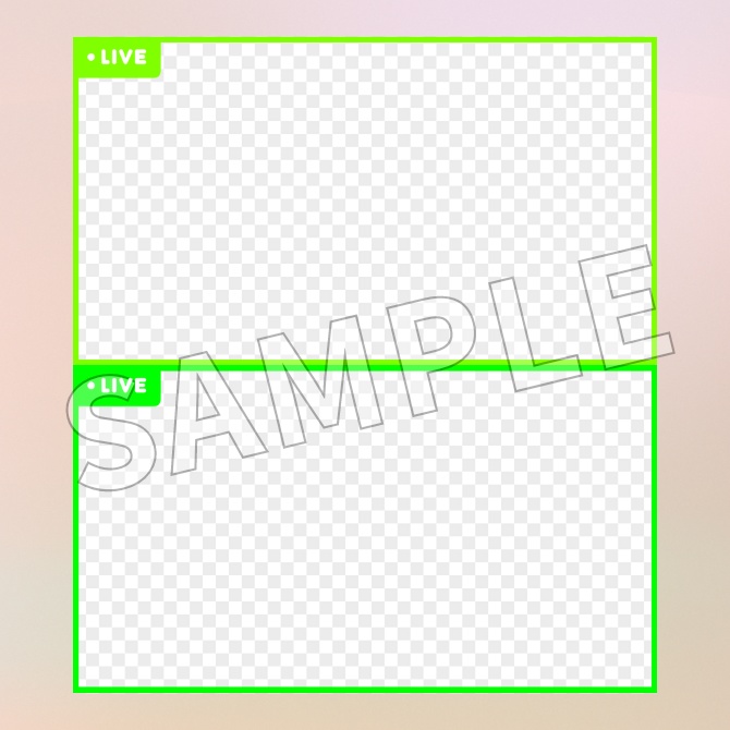 【フリー素材】ライブ配信サムネイル用フレーム素材