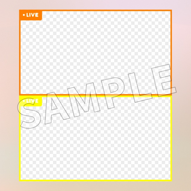 【フリー素材】ライブ配信サムネイル用フレーム素材
