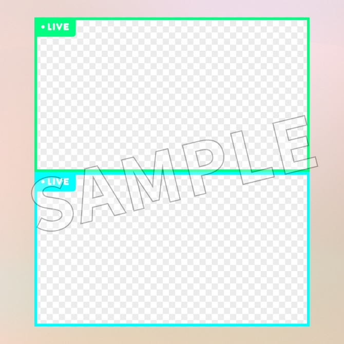 【フリー素材】ライブ配信サムネイル用フレーム素材