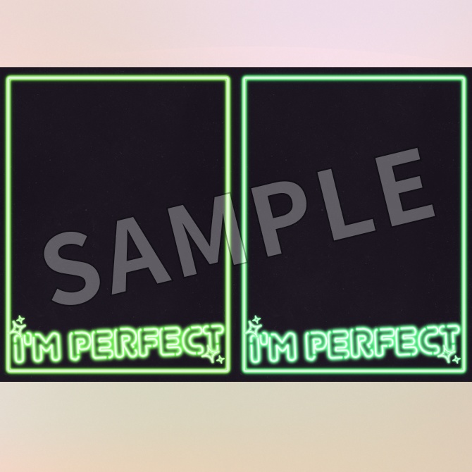 【フリー素材】「I'm Perfect」フレーム素材