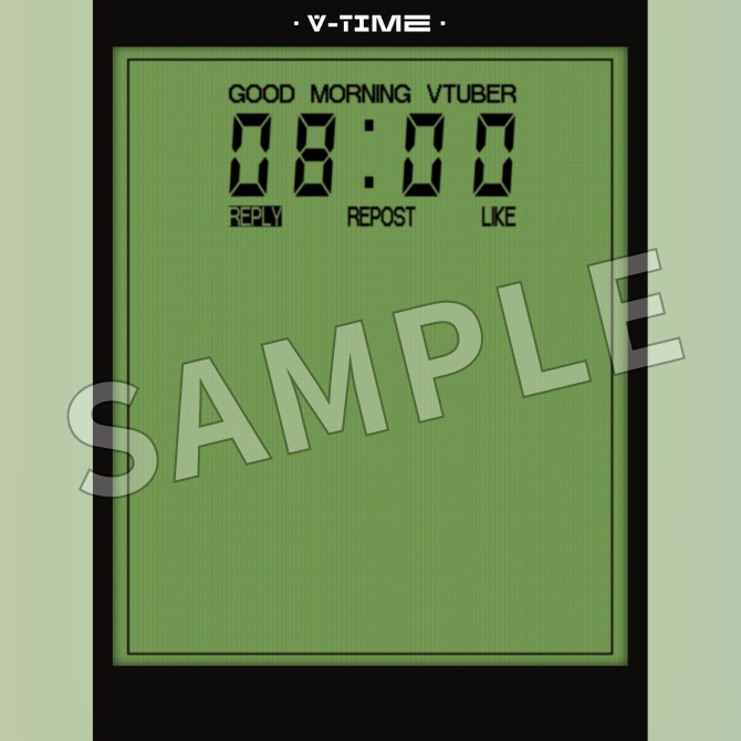 【フリー素材】レトロウォッチ風おはV素材