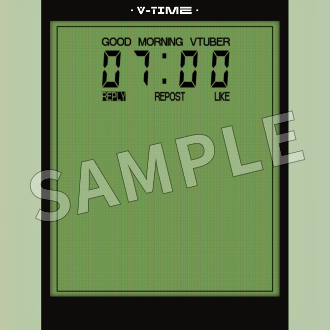 【フリー素材】レトロウォッチ風おはV素材