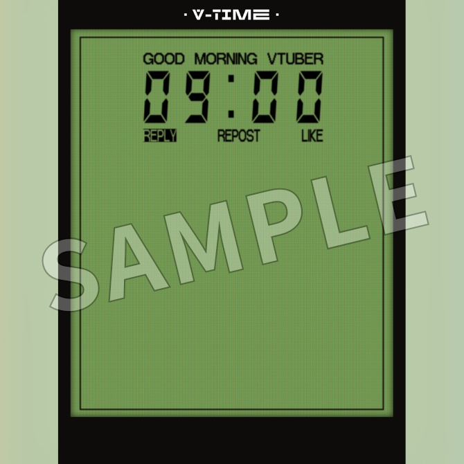 【フリー素材】レトロウォッチ風おはV素材