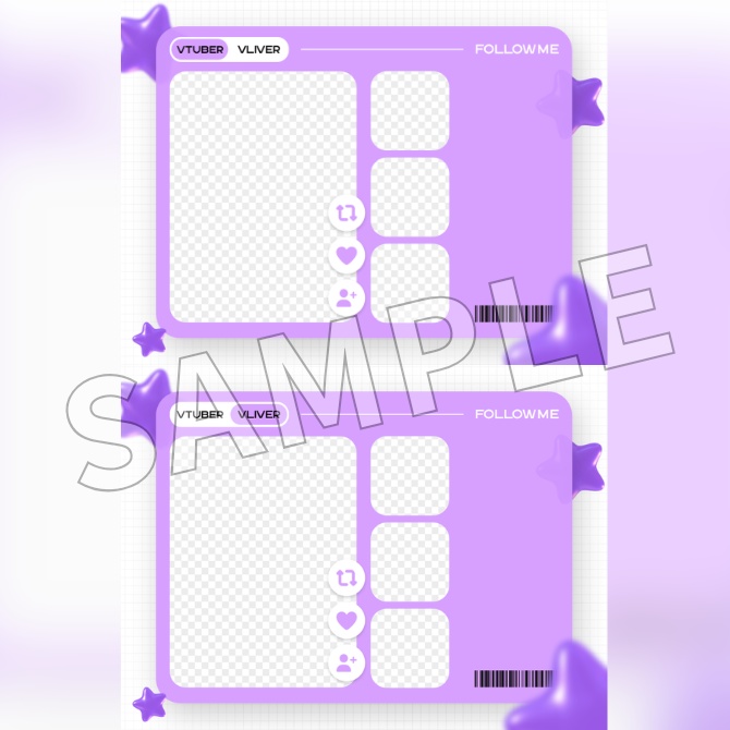 【フリー素材】Vtuberフォロー祭り素材