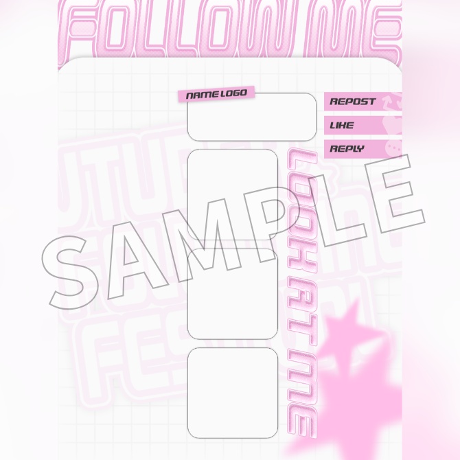 【フリー素材】Vtuberフォロー祭り素材