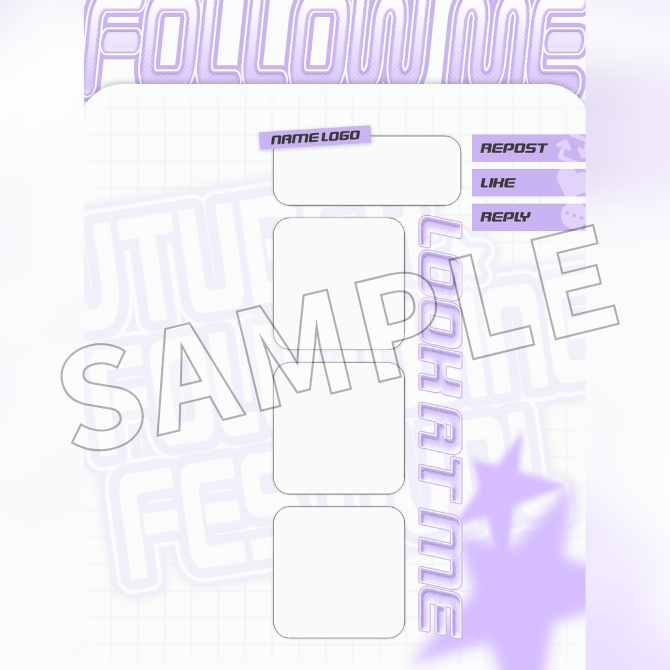 【フリー素材】Vtuberフォロー祭り素材