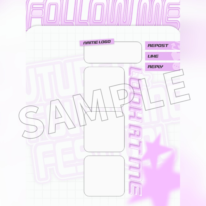 【フリー素材】Vtuberフォロー祭り素材