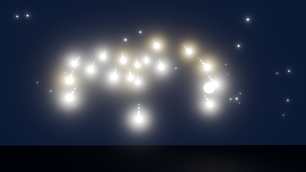 流れ星エフェクト Blenderファイル（キャッシュ付き）