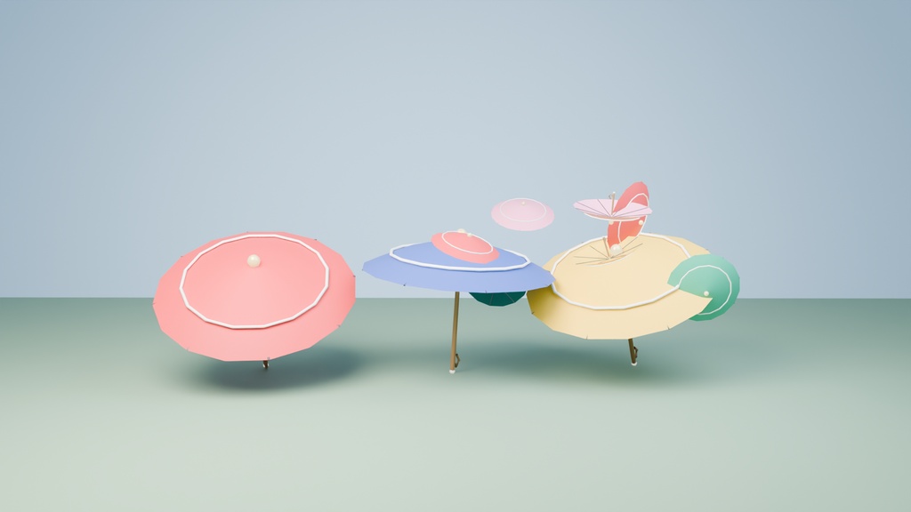傘エフェクト Blenderファイル（キャッシュ付き）