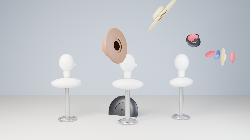 帽子エフェクト Blenderファイル（キャッシュ付き）