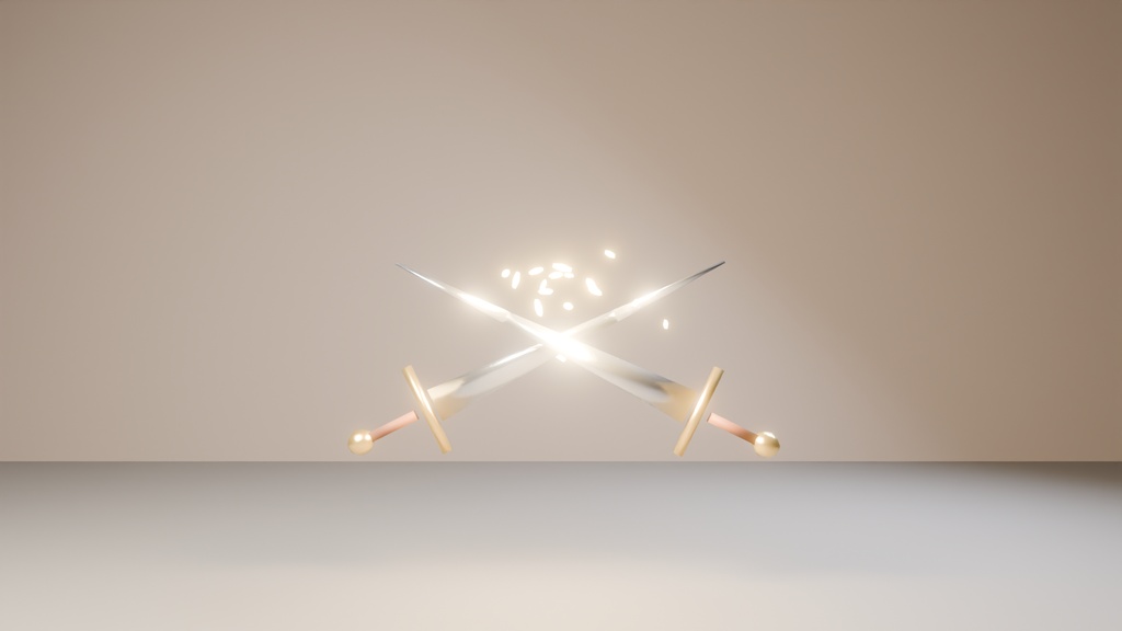 双剣エフェクト Blenderファイル（キャッシュ付き）