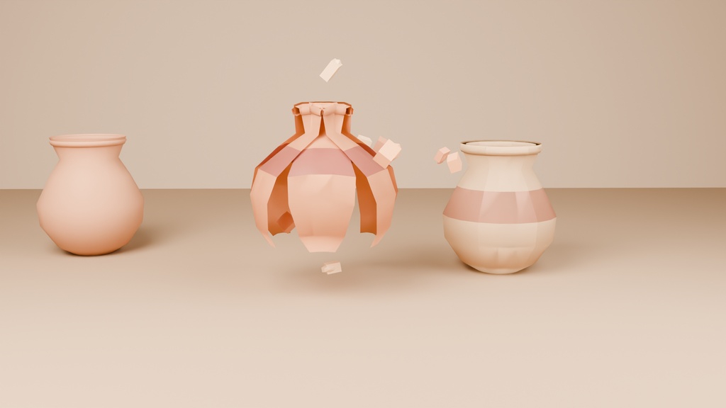 植木鉢エフェクト Blenderファイル（キャッシュ付き）