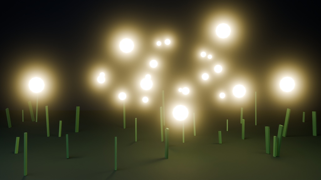 蛍エフェクト Blenderファイル（キャッシュ付き）