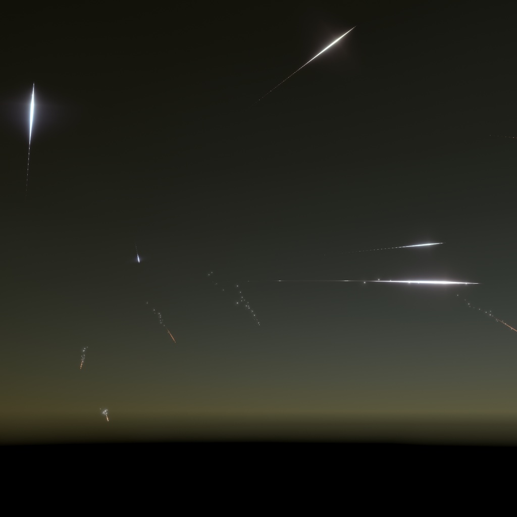 流れ星パーティクル / Meteor shower particle