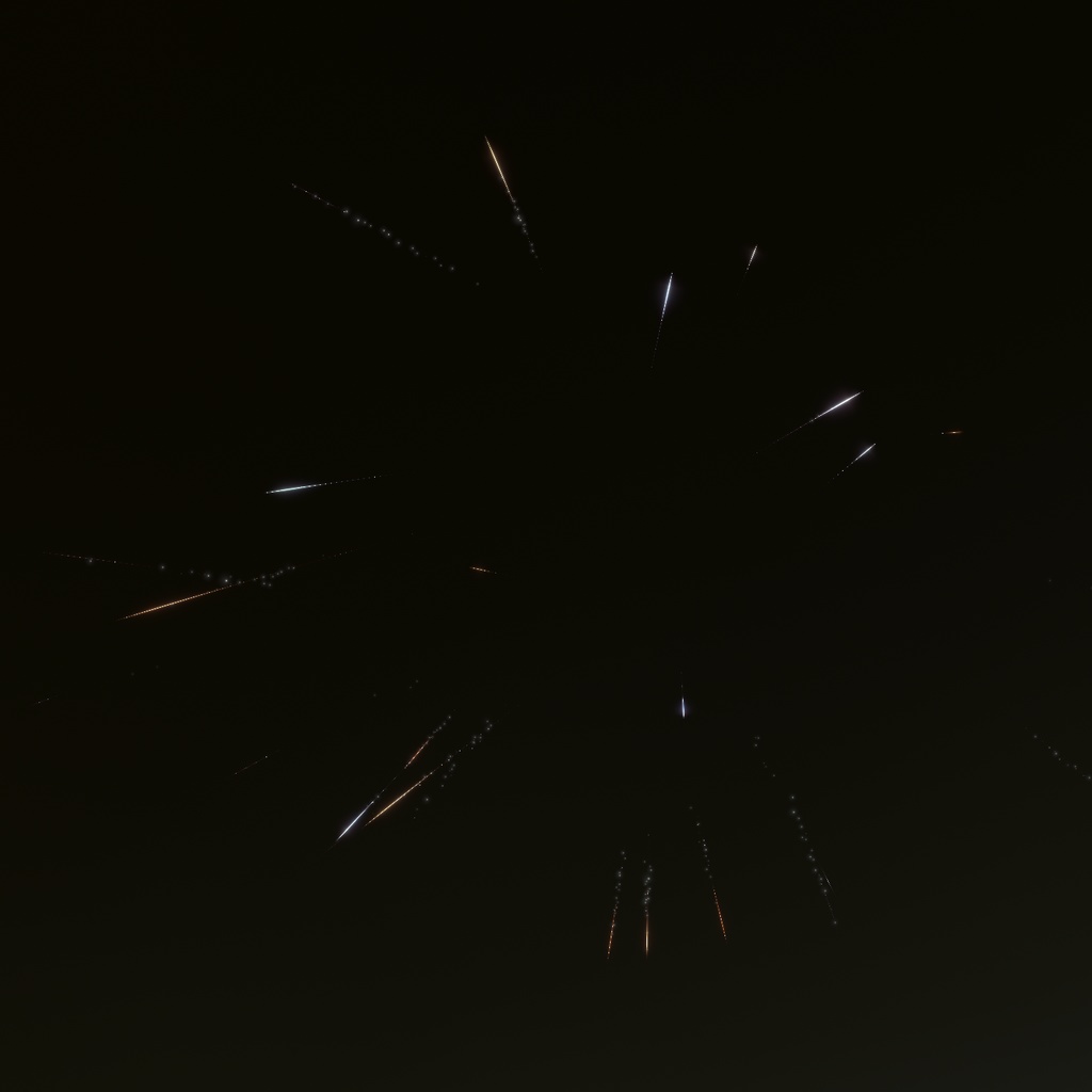 流れ星パーティクル / Meteor shower particle