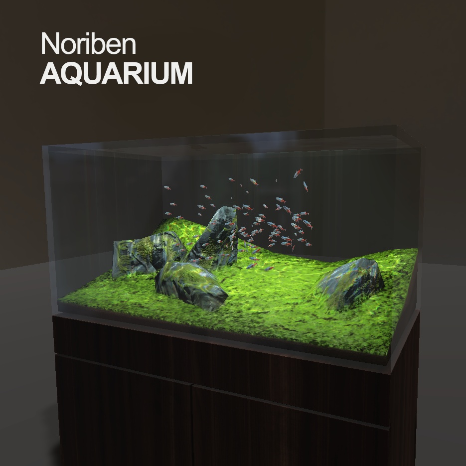 Noriben AQUARIUM（魚パーティクルと餌やり機能付きアクアリウムセット）