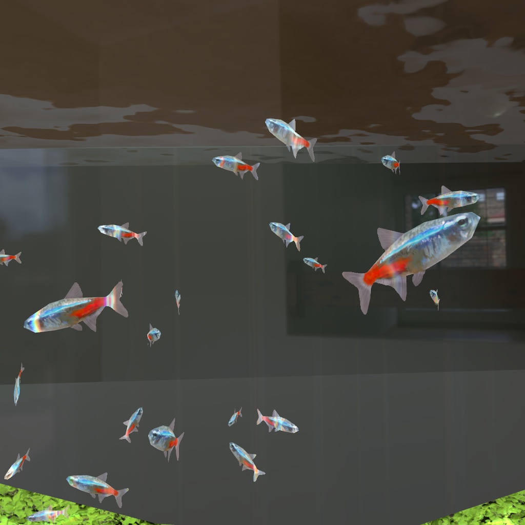 Noriben AQUARIUM(魚パーティクルとコースティクスシェーダー付きアクアリウムセット)