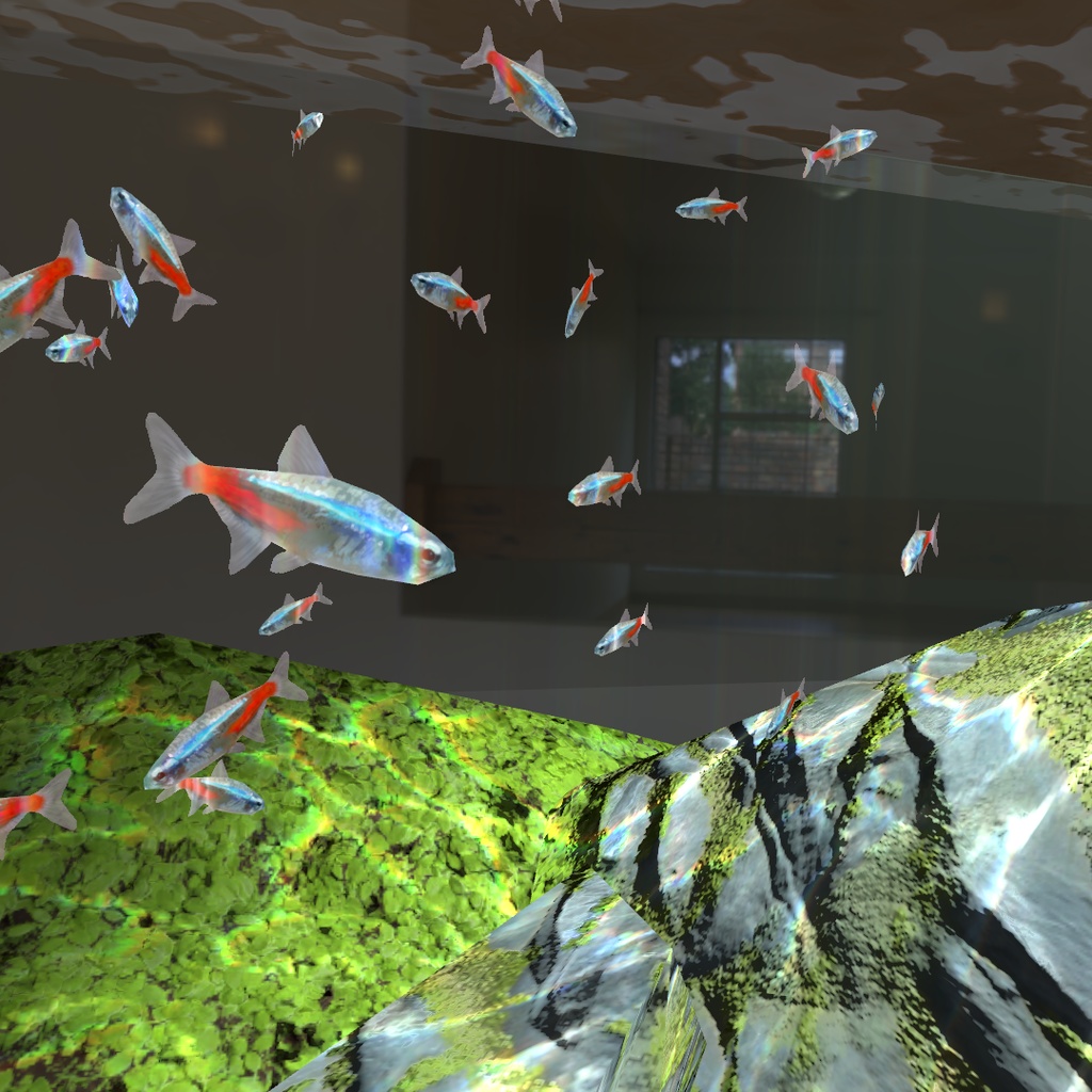 Noriben AQUARIUM(魚パーティクルとコースティクスシェーダー付きアクアリウムセット)