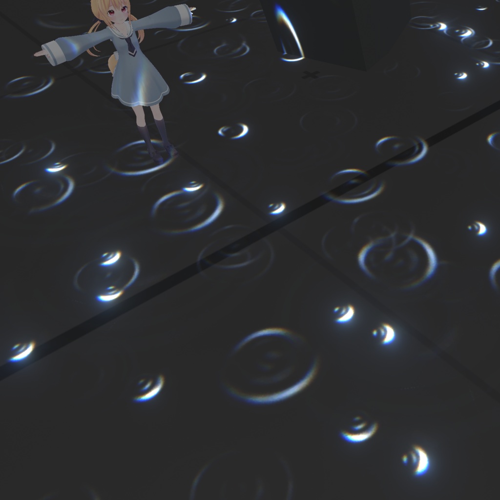 雨の波紋投影シェーダー / Rain Ripple Projection Shader