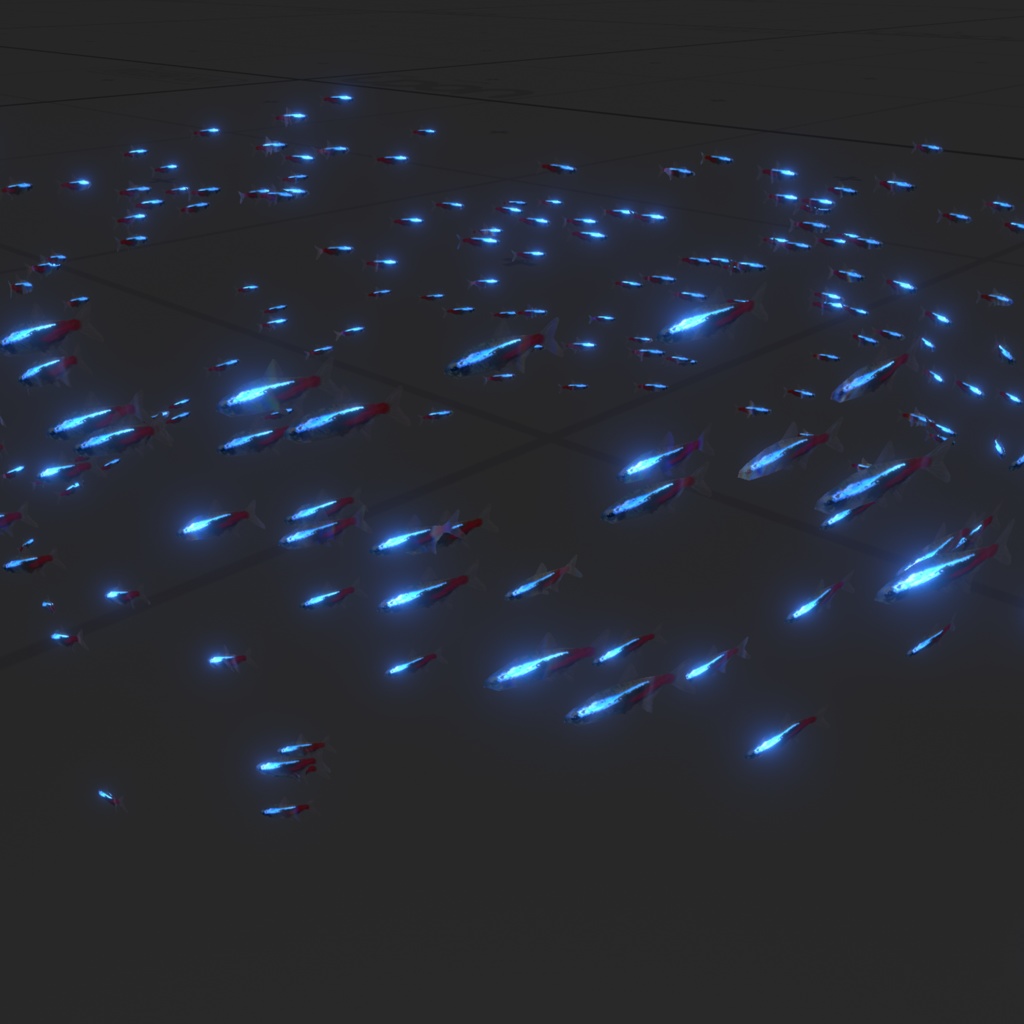 空間を泳ぐネオンテトラパーティクル / NeonTetra Particle