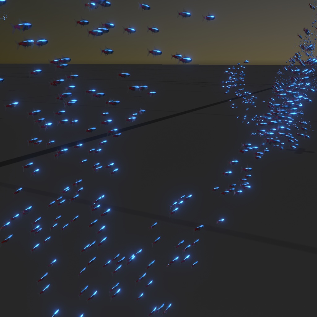 空間を泳ぐネオンテトラパーティクル / NeonTetra Particle