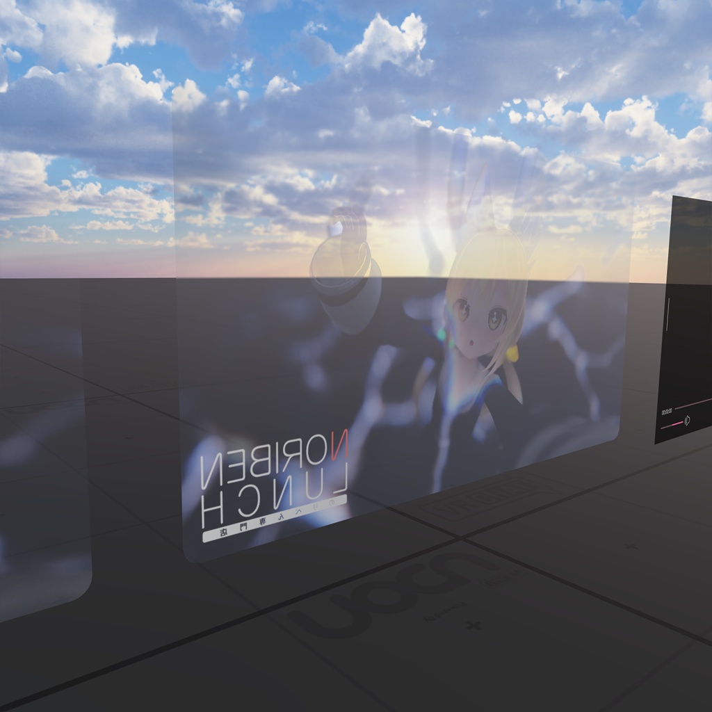 動画プレイヤー用透過スクリーン / Trasparent Screen for video players