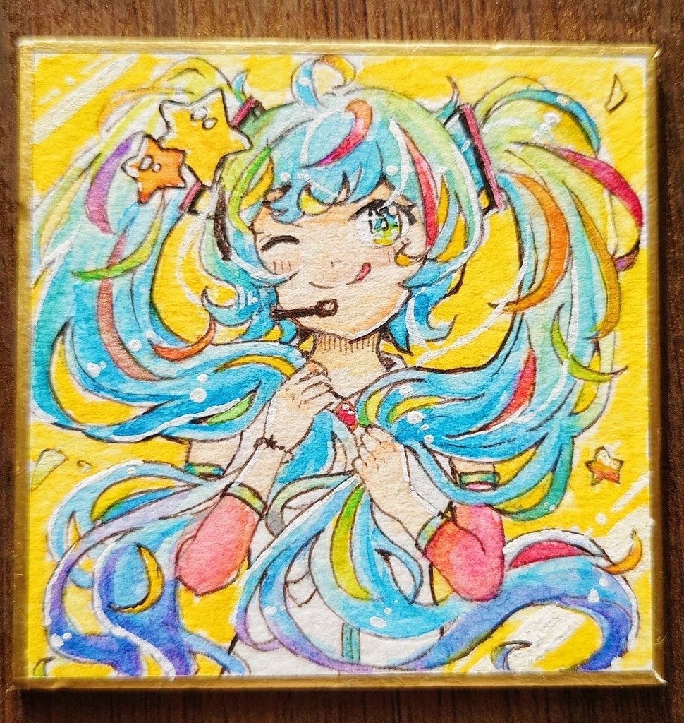 ミニ色紙【ミクさん】