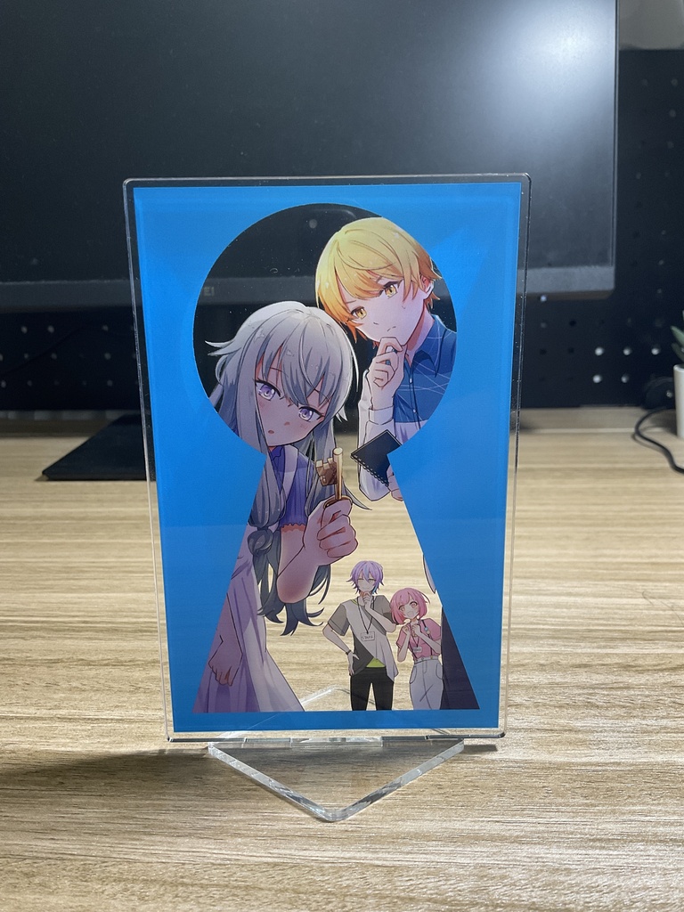 ワンダショ鍵穴のぞきこみアクスタ