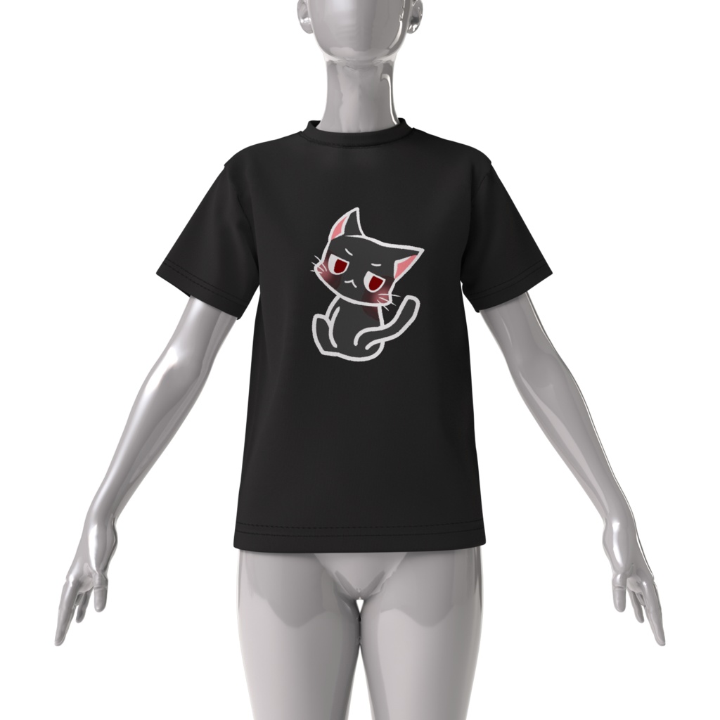 ジトっとにゃんビッグTシャツ