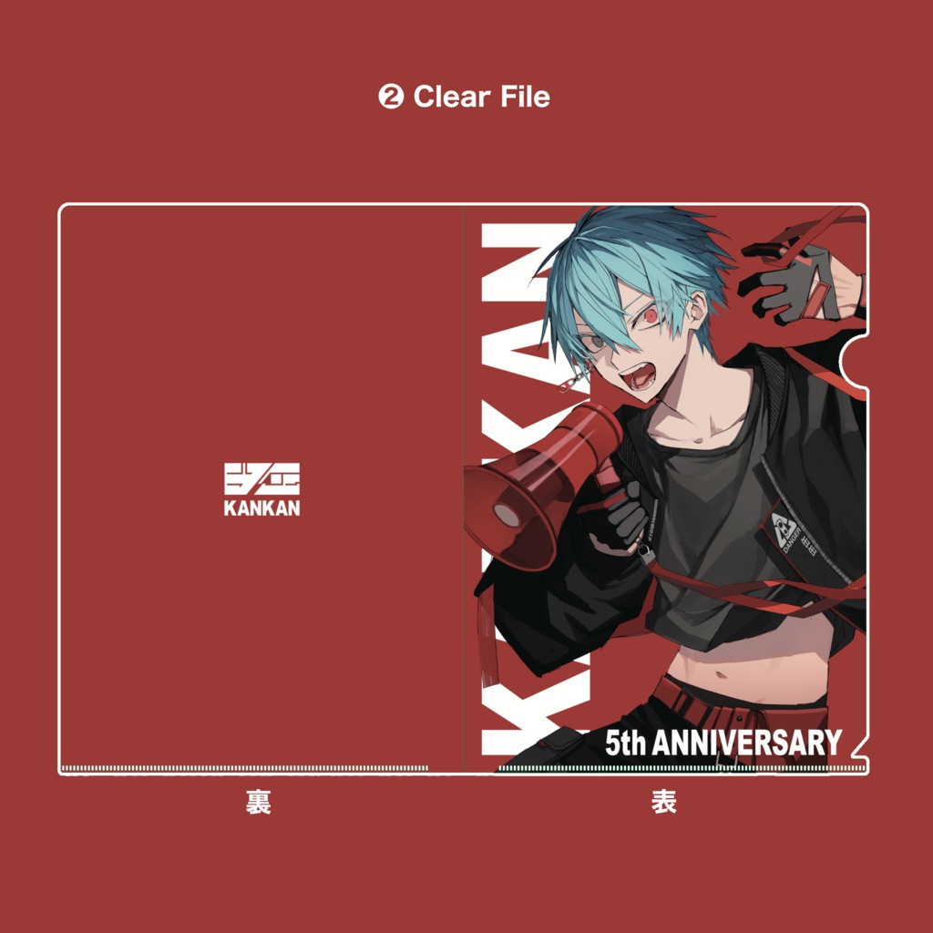 【缶缶5周年記念セット】Tシャツ・アクリルキーホルダー・クリアファイル※受注生産