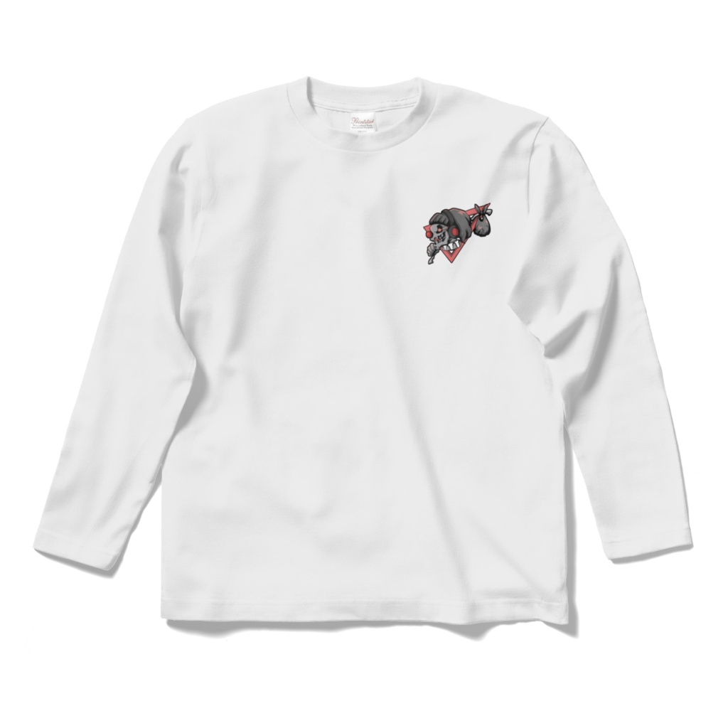 ピエロ風スカルロゴTシャツ