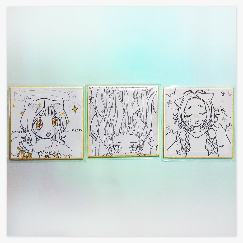 ミニミニ原画色紙 - たまごみえぐみ