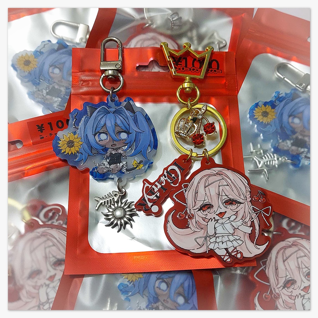 アクリルチャームキーホルダー - スー、チェリー