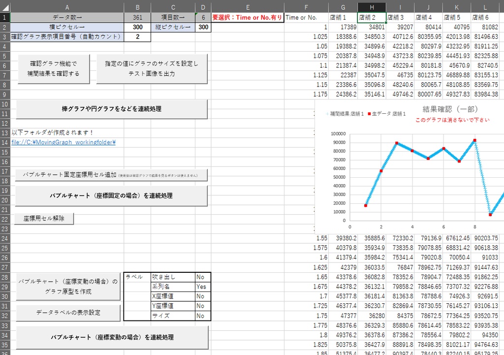 Excelのマクロ機能で動くグラフを簡単に作ろう(モーションバブルチャート用追加ファイルのみ)
