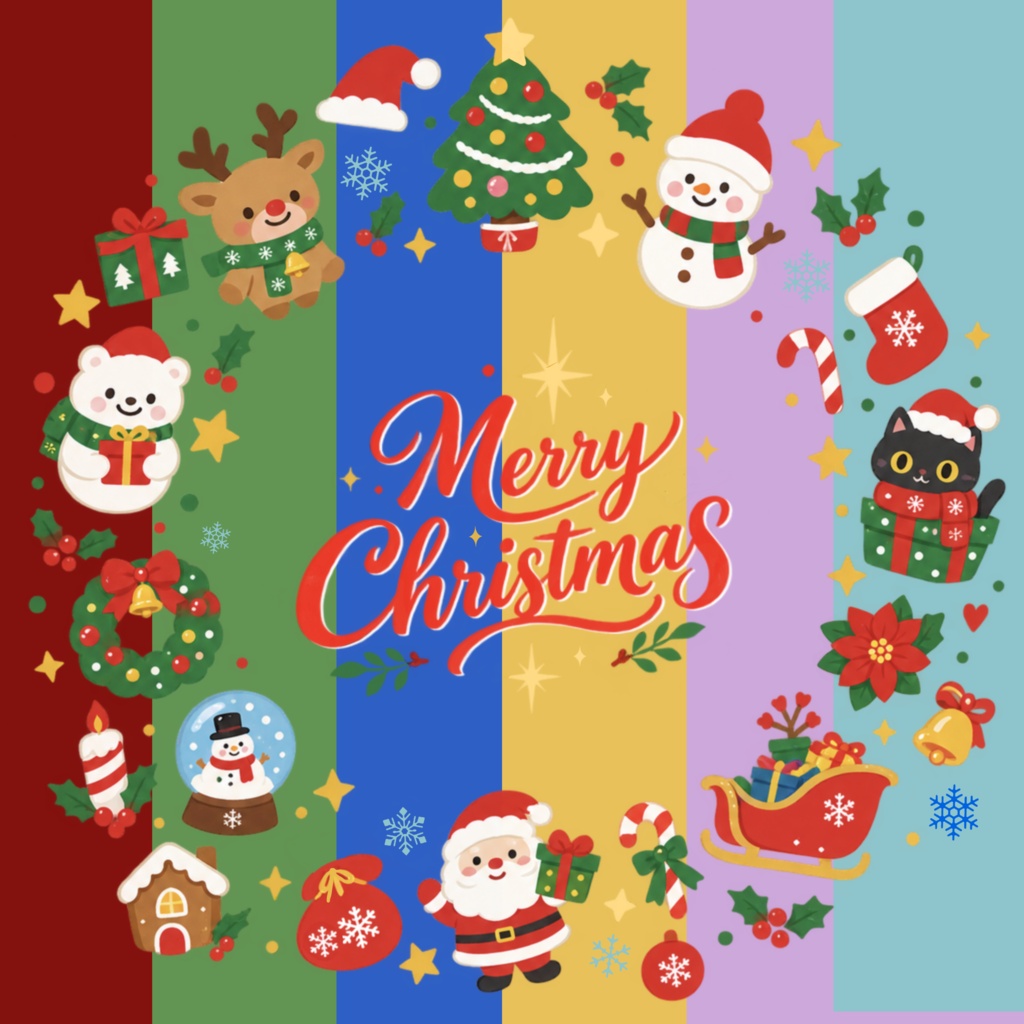 クリスマス柄　デジタルペーパー