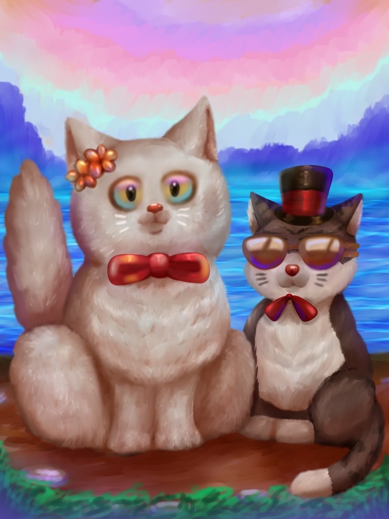 Two Happy Cats