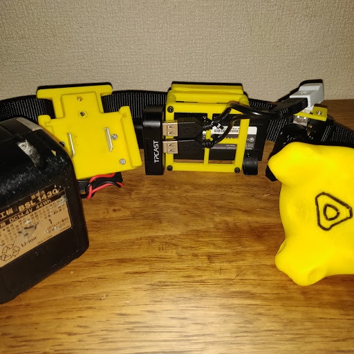 USB電源 Hikoki (日立工機) 電動工具用 18V、14.4Vバッテリー用アダプタ ベルトに通してVIVEトラッカー電源等に