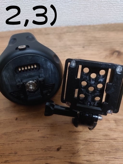 【試作品・現品のみ】 小型版 VIVE トラッカー 等に ワンタッチ着脱可能なマウンターキット