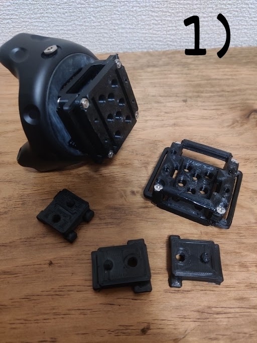 【試作品・現品のみ】 小型版 VIVE トラッカー 等に ワンタッチ着脱可能なマウンターキット