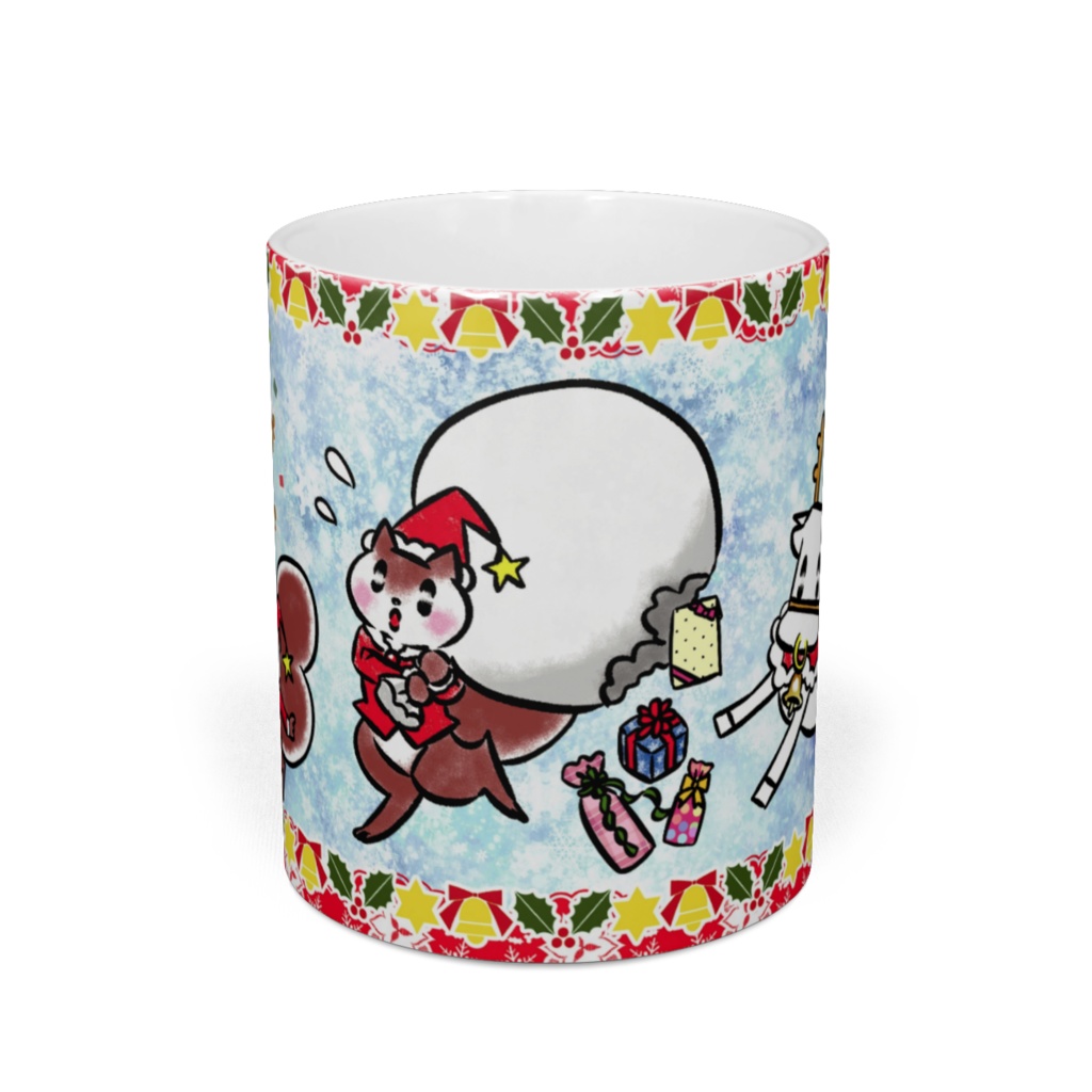 クリスマスマグカップリス君と牛君