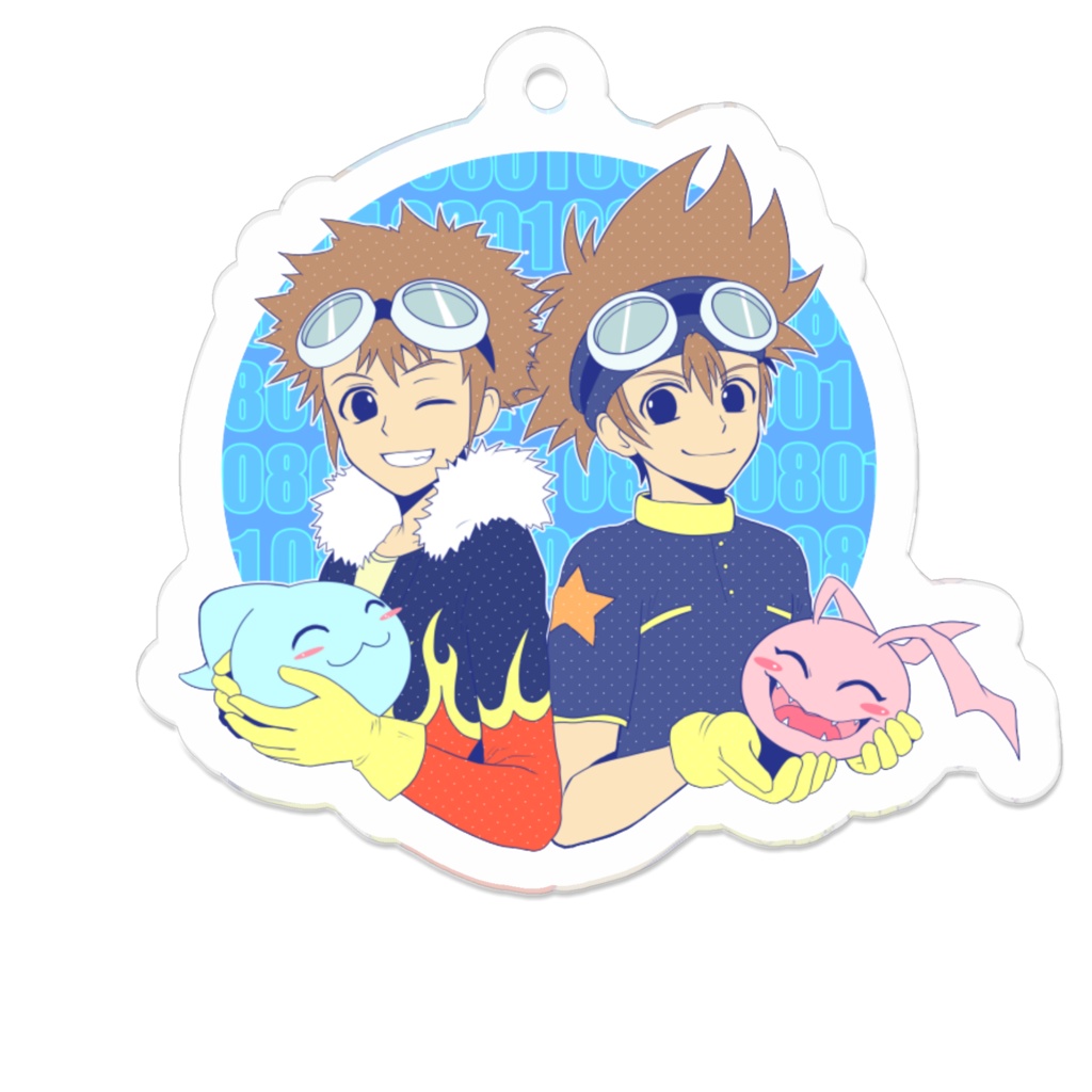 デジモン無印+02　太一＆大輔アクリルキーホルダー