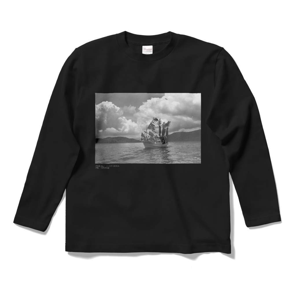 北岡秀郎写真Tシャツ(黒・長袖) 不知火海