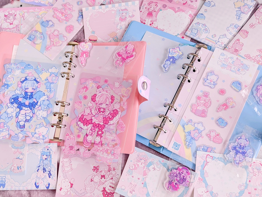 【システム手帳】6穴リング手帳(リフィル付き)