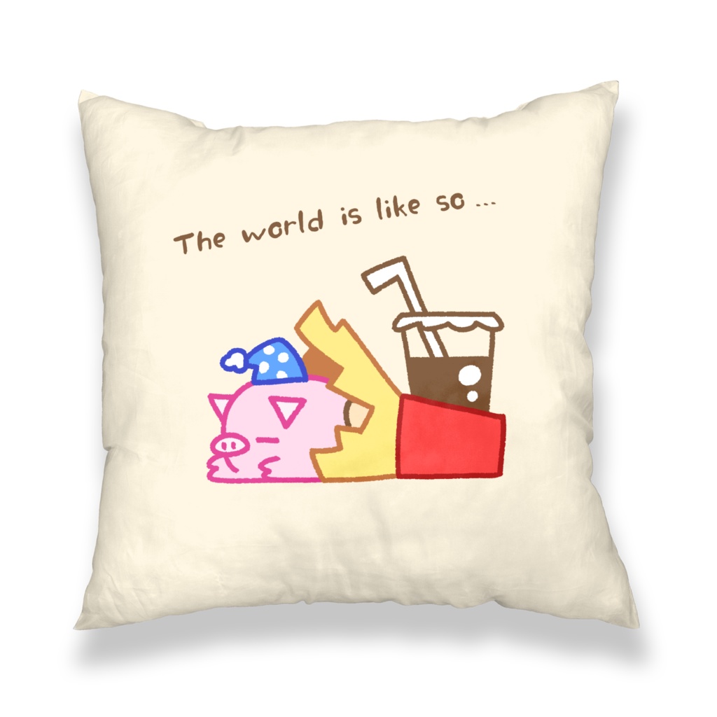 ぽやすみなうぶークッションカバー