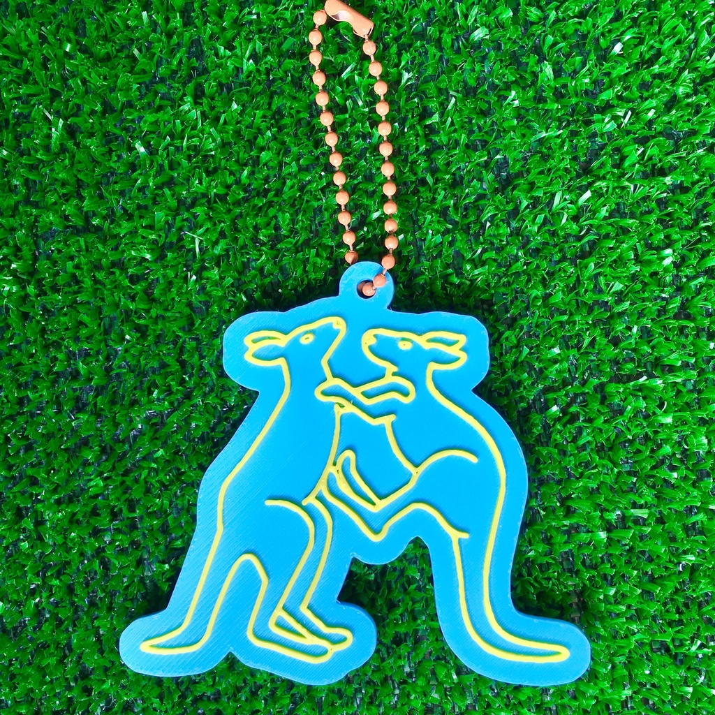 揉めてるカンガルーキーホルダー