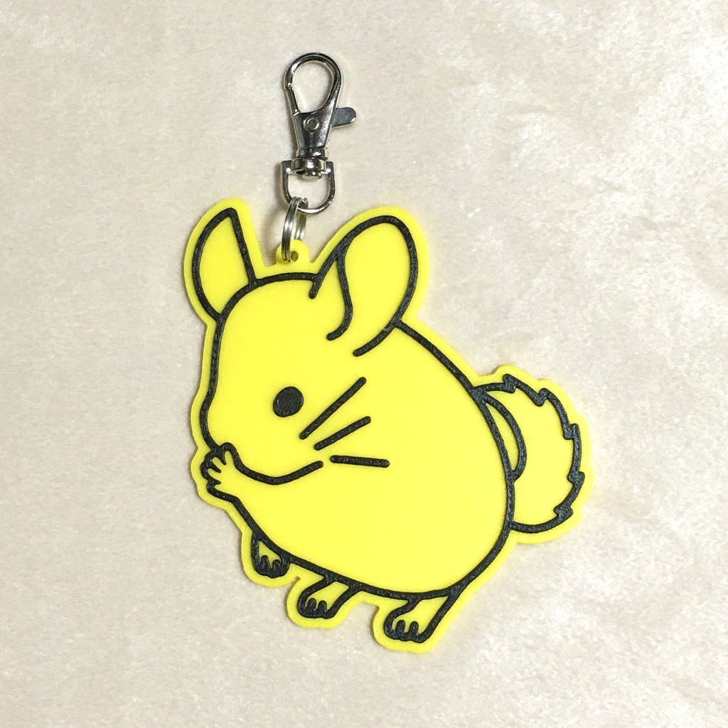 チンチラてやんでいキーホルダー