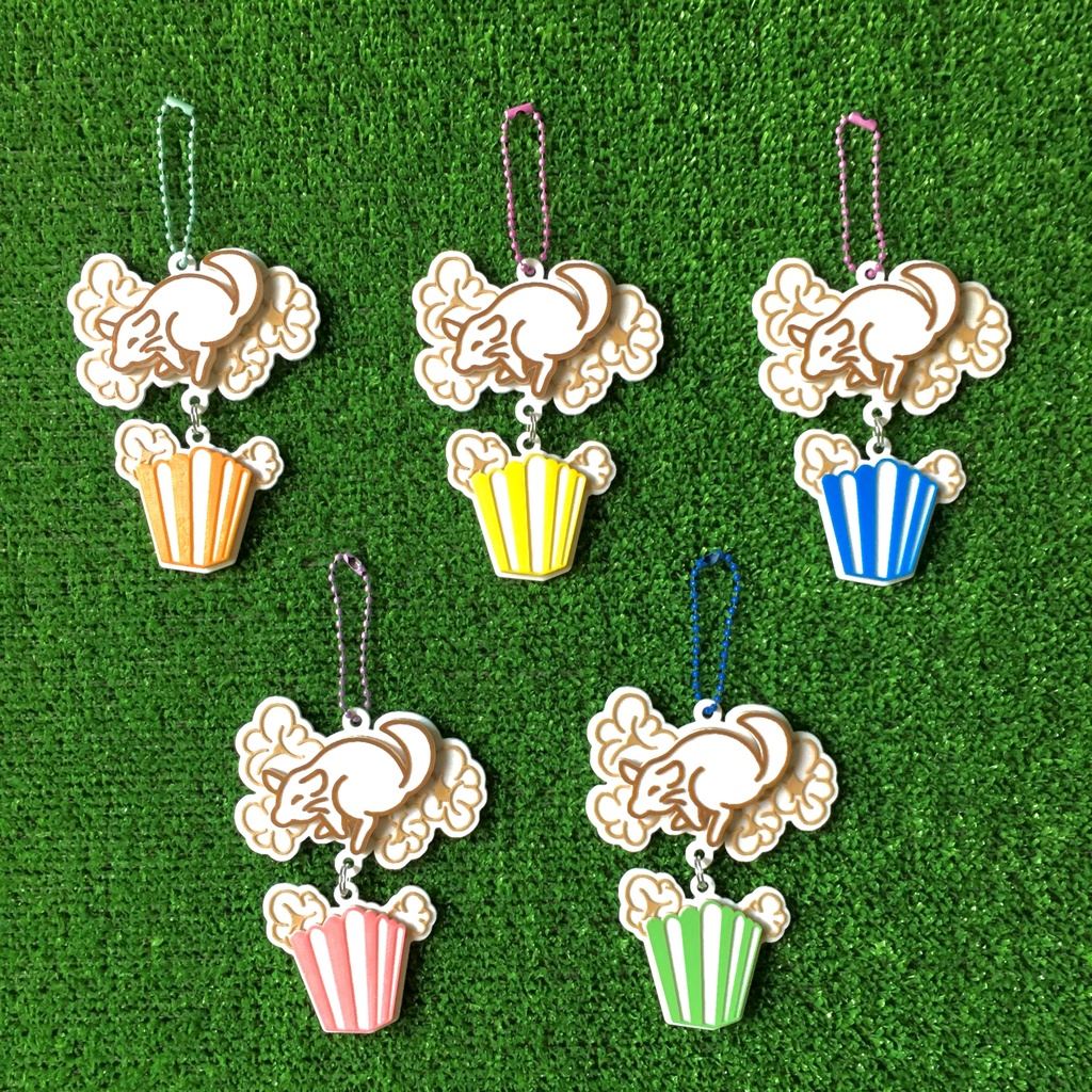 ポップコーンジャンプキーホルダー《チンチラ》